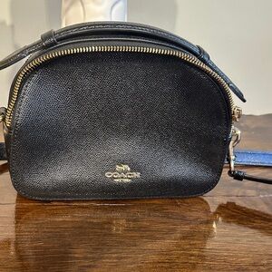 Coach Black and Gold Mini Crossbody